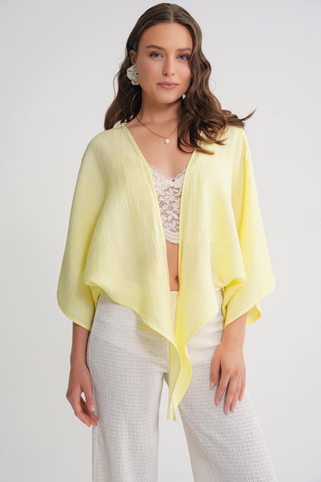 Textured V-Neck Bolero Blouse - Image 1