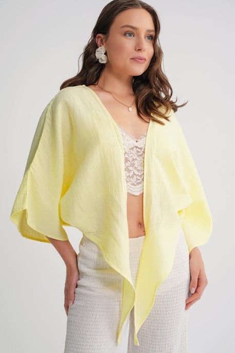 Textured V-Neck Bolero Blouse - Image 5
