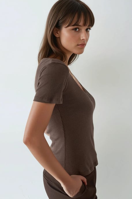 V-hals Blouse met Kantdetail - Image 2