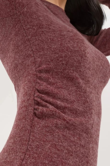 Mjuk Texturerad Blus med Lång Ärmar - Image 2