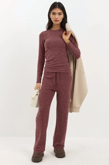 Mjuk Texturerad Blus med Lång Ärmar - Image 5