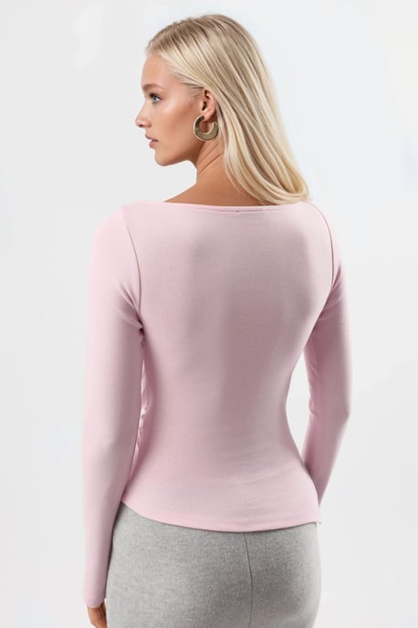 Boat Neck Cotton Blouse - Image 3