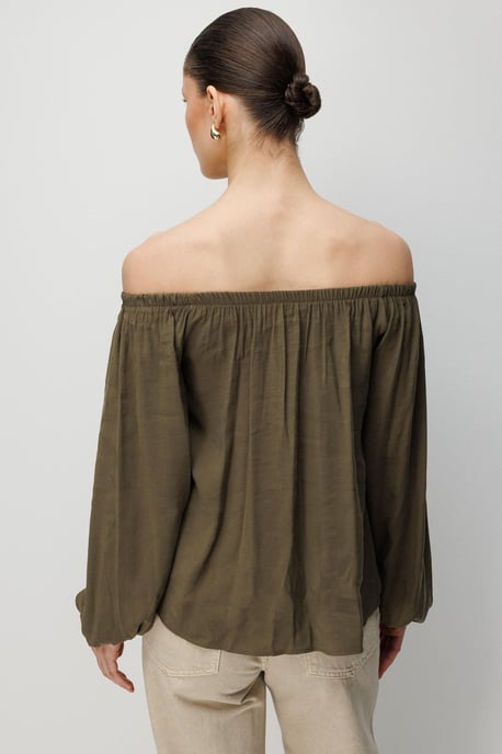 One-Shoulder Textured Blouse - Image 5