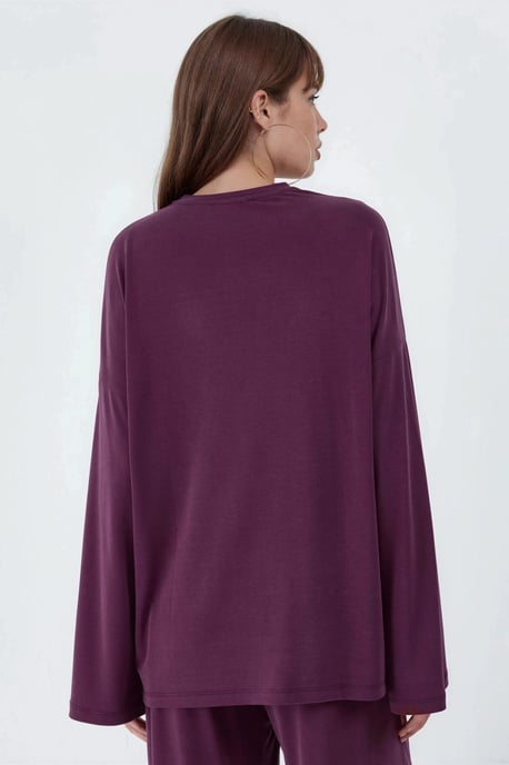 Ontspannen Pasvorm Crew Neck Lange Mouwen Blouse - Image 5