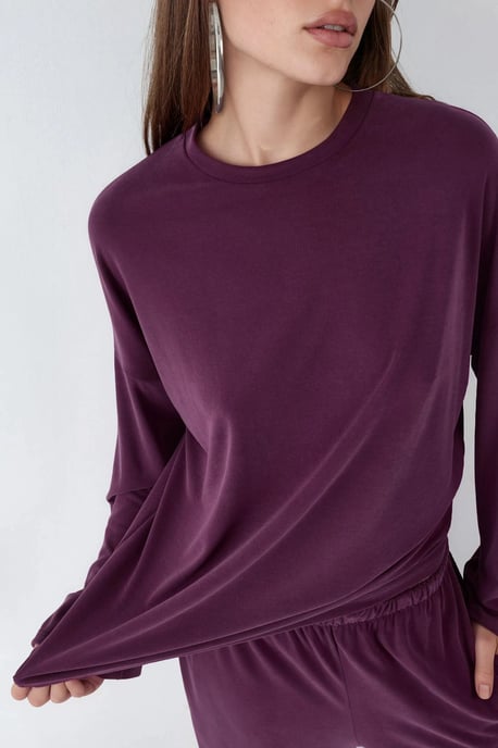Ontspannen Pasvorm Crew Neck Lange Mouwen Blouse - Image 6