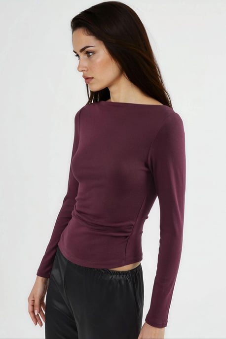 Boat Neck Cotton Blouse - Image 4