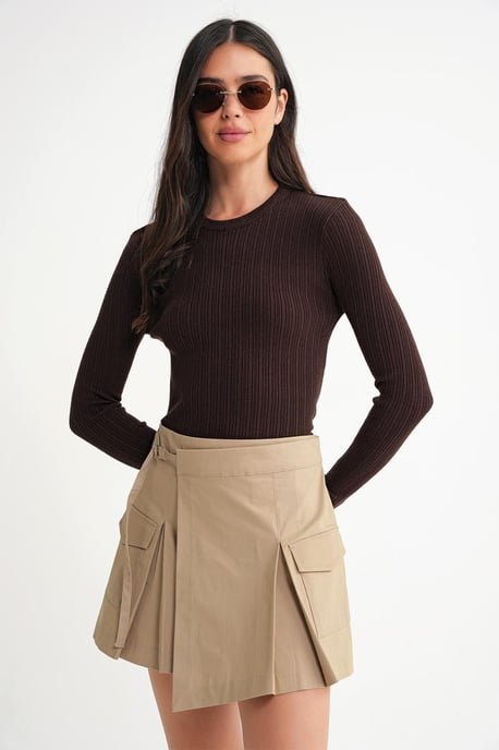Mjuk Texturerad Ribbad Topp - Image 1