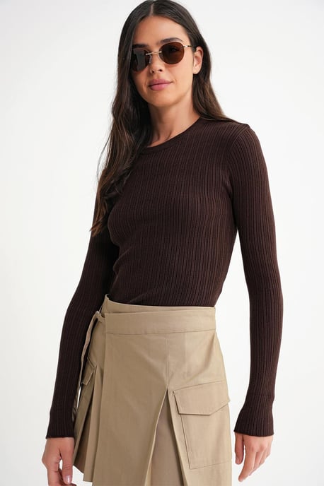 Mjuk Texturerad Ribbad Topp - Image 3