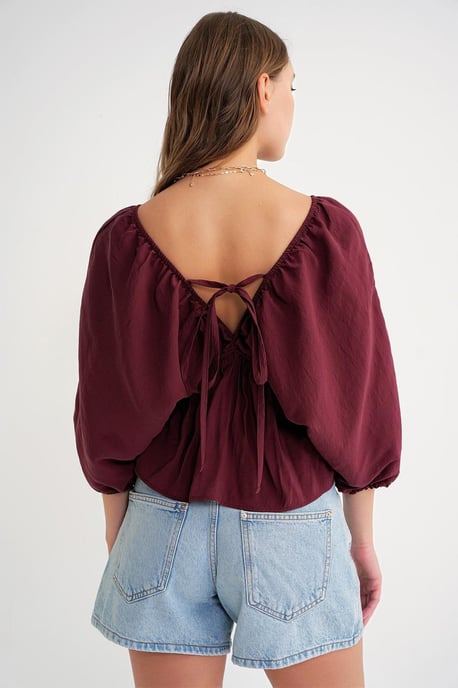 V-ringad Blus med Volangdetalj - Image 4