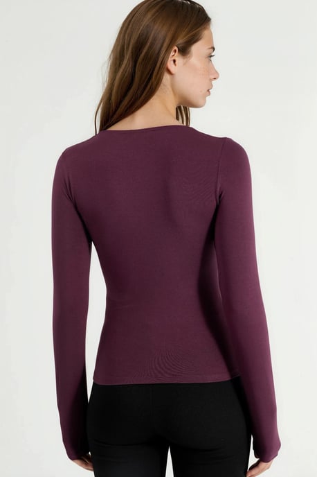 Aangepaste Blouse met Lange Mouwen en Vierkante Kraag - Image 3