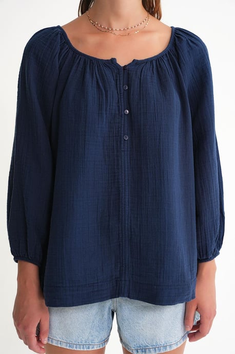 Geknoopte Mousseline Blouse - Image 4