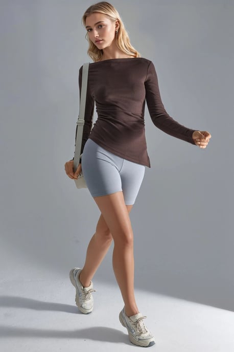 Boat Neck Cotton Blouse - Image 2