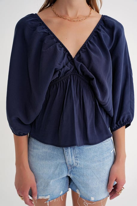 V-ringad Blus med Volangdetalj - Image 5