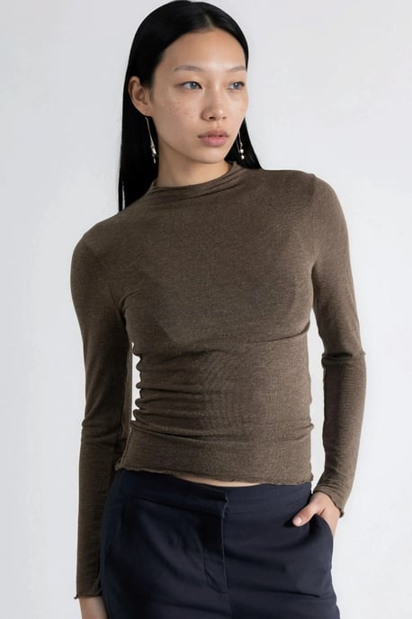 Long Sleeve Slim Fit Blouse - Image 1