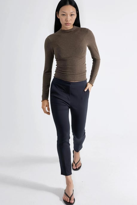 Long Sleeve Slim Fit Blouse - Image 3