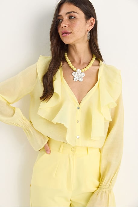 Gelaagde V-hals Lange Mouw Blouse - Image 4