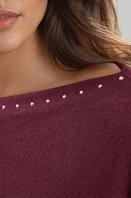 Bootneck Blouse met Steenaccessoire - Image 6