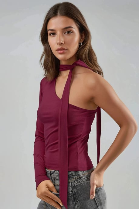 Enkele Mouw Blouse met Sjaaldetail - Image 2