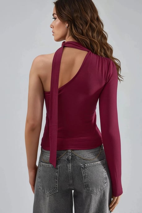 Enkele Mouw Blouse met Sjaaldetail - Image 3