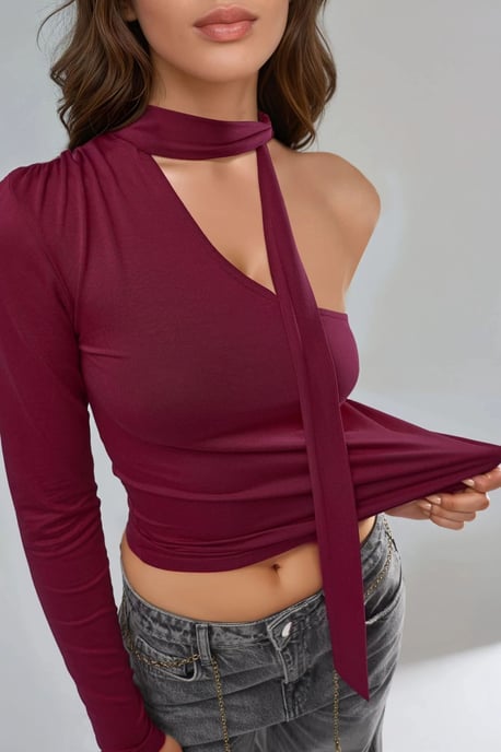 Enkele Mouw Blouse met Sjaaldetail - Image 6