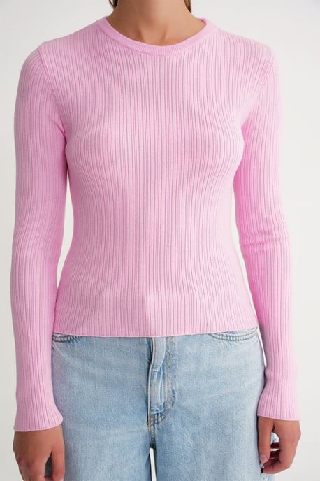 Mjuk Texturerad Ribbad Topp - Image 4