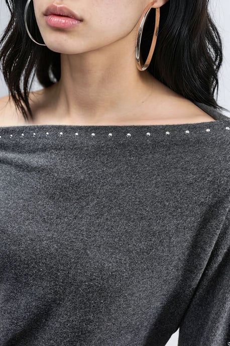 Bootneck Blouse met Steenaccessoire - Image 6