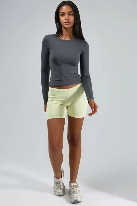 Slim Fit Crew Neck Lange Mouw Blouse - Image 6