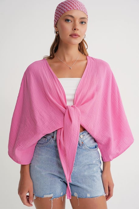Gelaagde V-hals Bolero Blouse - Image 1