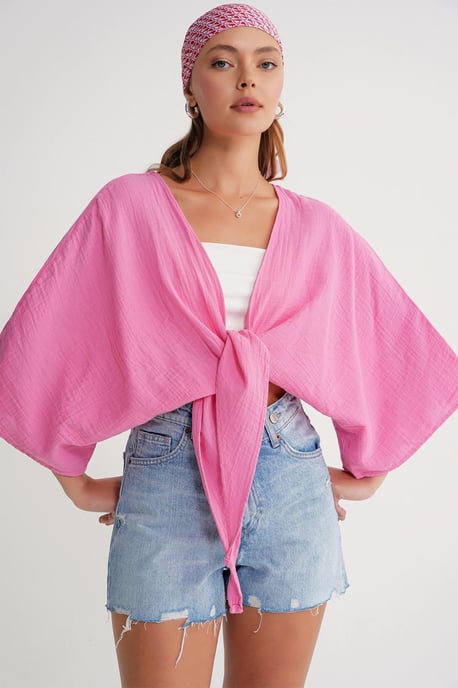 Gelaagde V-hals Bolero Blouse - Image 4