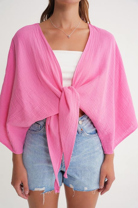 Gelaagde V-hals Bolero Blouse - Image 5