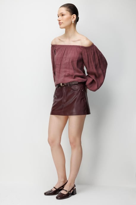 Off-Shoulder Getextureerde Blouse - Image 2