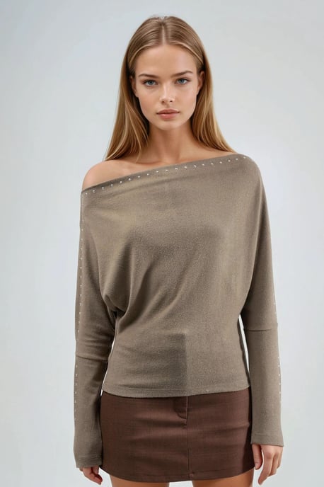 Boothals Blouse met Steenhanger - Image 3