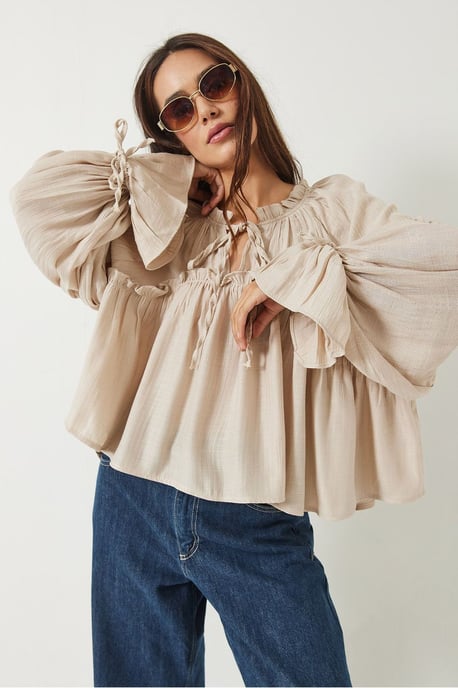 Blouse with Bow Tie - Image 3