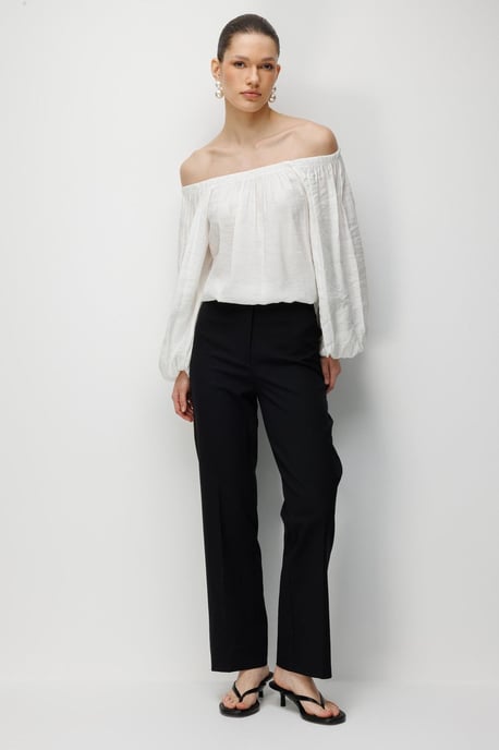 Schouderbevriadende Textuur Blouse - Image 3