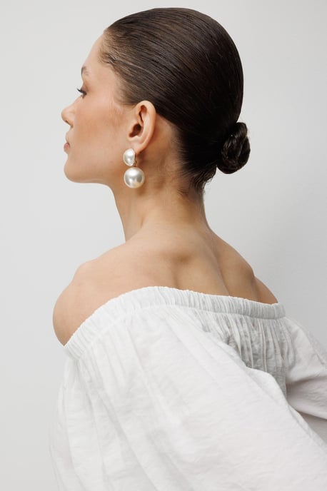 Schouderbevriadende Textuur Blouse - Image 6