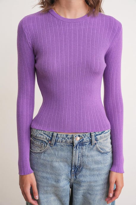 Mjuk Texturerad Ribbad Topp - Image 4