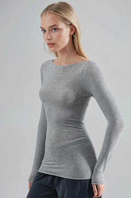 Bootsneck Lange Mouwen Lichtgewicht Blouse - Image 2