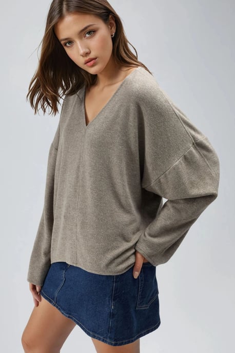 V-hals Lange Mouw Blouse - Image 2