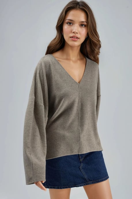 V-hals Lange Mouw Blouse - Image 4