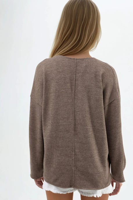 V-Neck Long Sleeve Blouse - Image 3