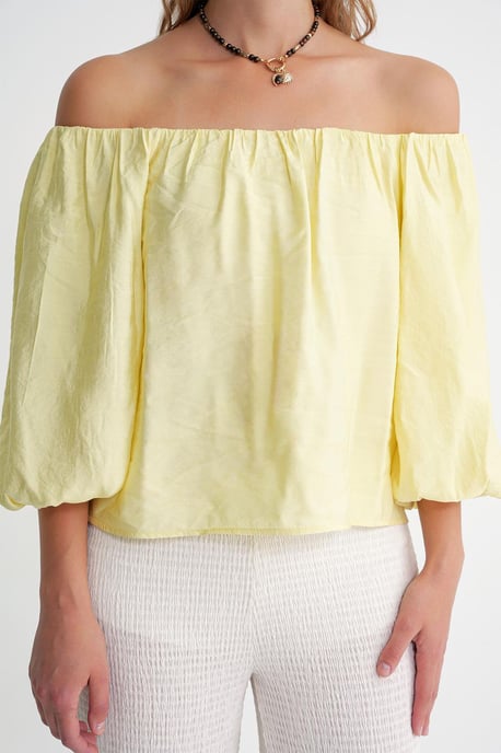 Modal Gemixte Blouse met Madonna-Kraag en Rimpeldetail - Image 6