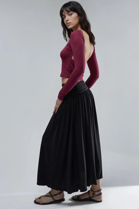 Slim Fit Cropped Blouse met Achterdetail - Image 4