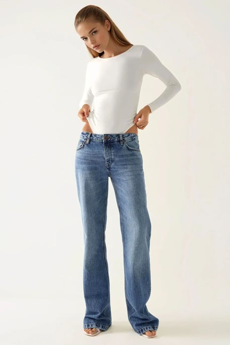 Slim Fit Crewneck Gebreide Bodysuit - Image 2