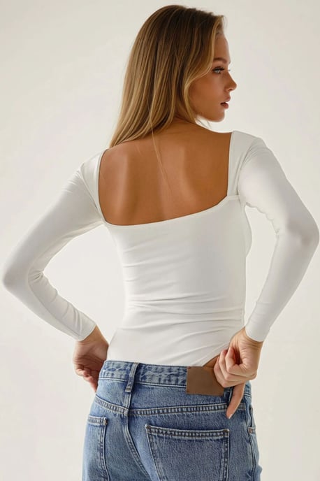 Slim Fit Crewneck Gebreide Bodysuit - Image 5