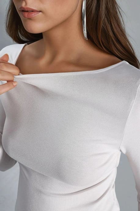 Slim Fit Crop Blouse met Rugdetail - Image 6