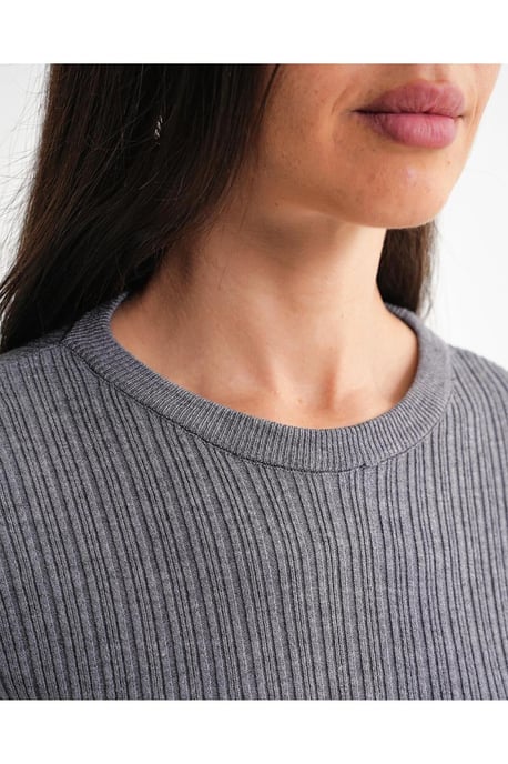 Mjuktexturerad Ribbad Fitted Top - Image 6