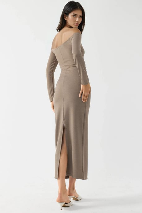 Off-Shoulder Bodycon Maxi Dress - Image 3