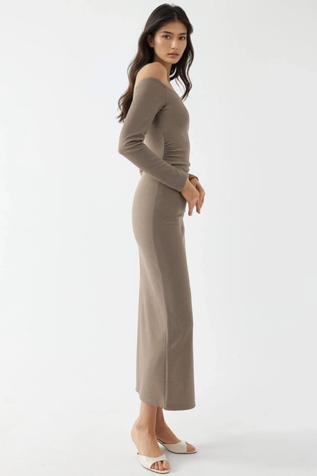 Off-Shoulder Bodycon Maxi Dress - Image 5