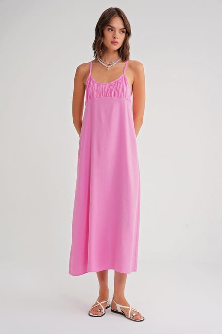 Gelaagde Maxi Jurk met Gathered Detail - Image 2
