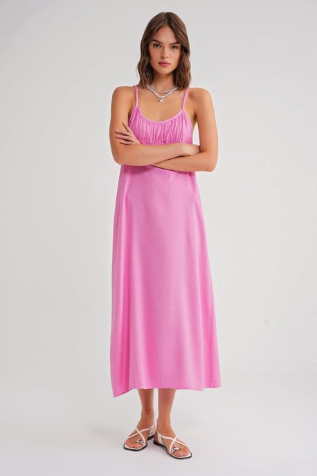 Gelaagde Maxi Jurk met Gathered Detail - Image 3